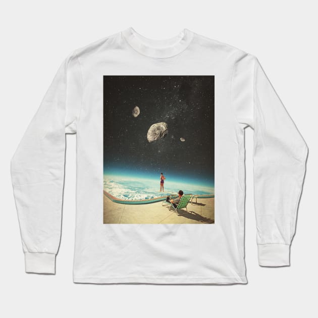 Summer with a Chance of Asteroids Long Sleeve T-Shirt by FrankMoth